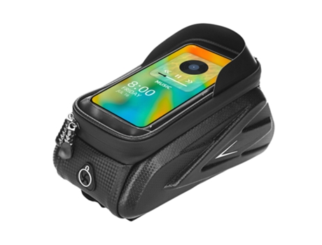 Bolsa de Estructura Frontal para Teléfono de Bicicleta Bolsa de Montaje de Teléfono de Bicicleta Funda Dura para Teléfono de Bicicleta Negra CHRONU...