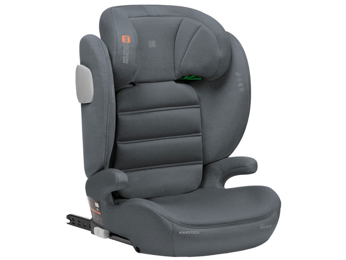 Silla de coche I-Size 100-150Cm KIKKABOO I-Track Dark Grey