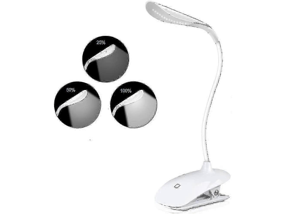 Lámpara de lectura con 14 LED, 3 modos de brillo, cuello flexible de 360°, Nostalgia88