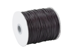 Cordão de Cera Redondo Ecológico para Costura de Couro Tricô Colar Diy Marrom