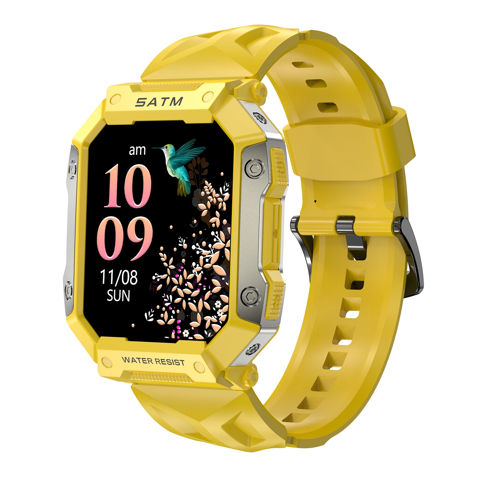 (amarillo) Reloj Inteligente Para Deportes Al Aire Libre, Resistente Al Agua Ip68, Llamadas Bluetooth