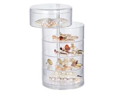 Caja de joyas giratoria 360°, transparente Kofihety