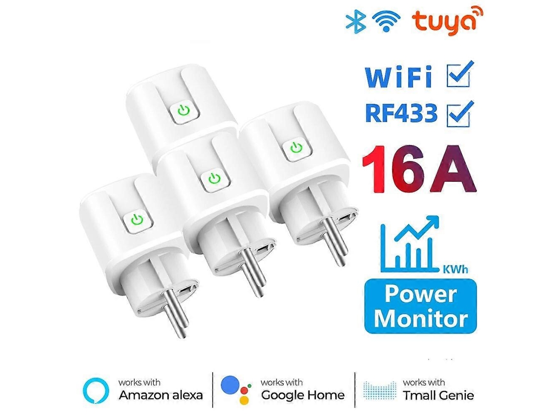 Enchufe inteligente Wi-Fi de 16 A y 220 V con control remoto por voz inalámbrico y monitor de energía para uso doméstico con Google Alexa. Nostalgia88