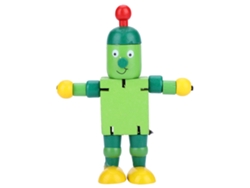 Ats-juguetes De Robot De Madera Con Personalidad Linda Juguetes Educativos Y De Aprendizaje Para Niños Niñas (verde)