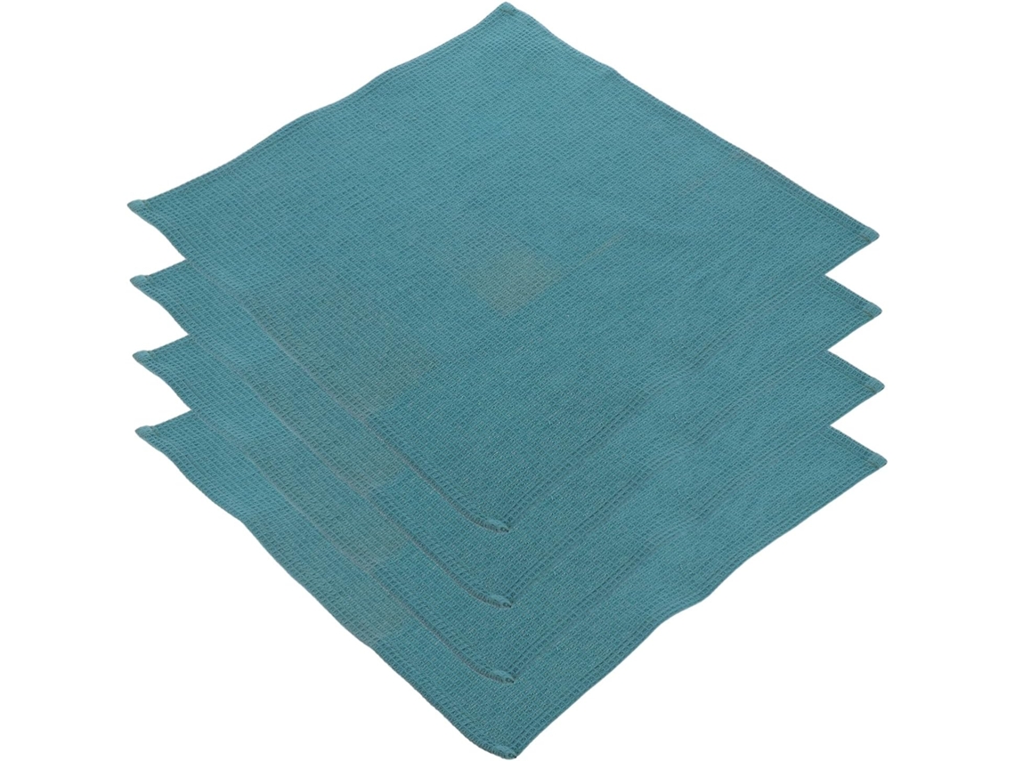 Juego de 4 paños de cocina de algodón con textura en relieve, absorbentes e ideales para lavar y secar la vajilla. Vayotoy