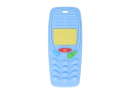 Juguete De Masticar Para Bebé En Forma De Teléfono Móvil Silicona Suave Seguro Cute Azul Claro Para Bebés