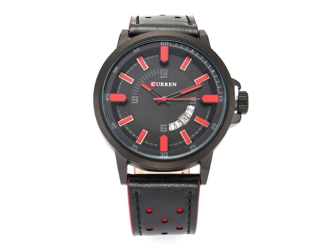 Reloj De Pulsera Analógico De Cuarzo Acero Inoxidable Impermeable Curren M8288 Rojo