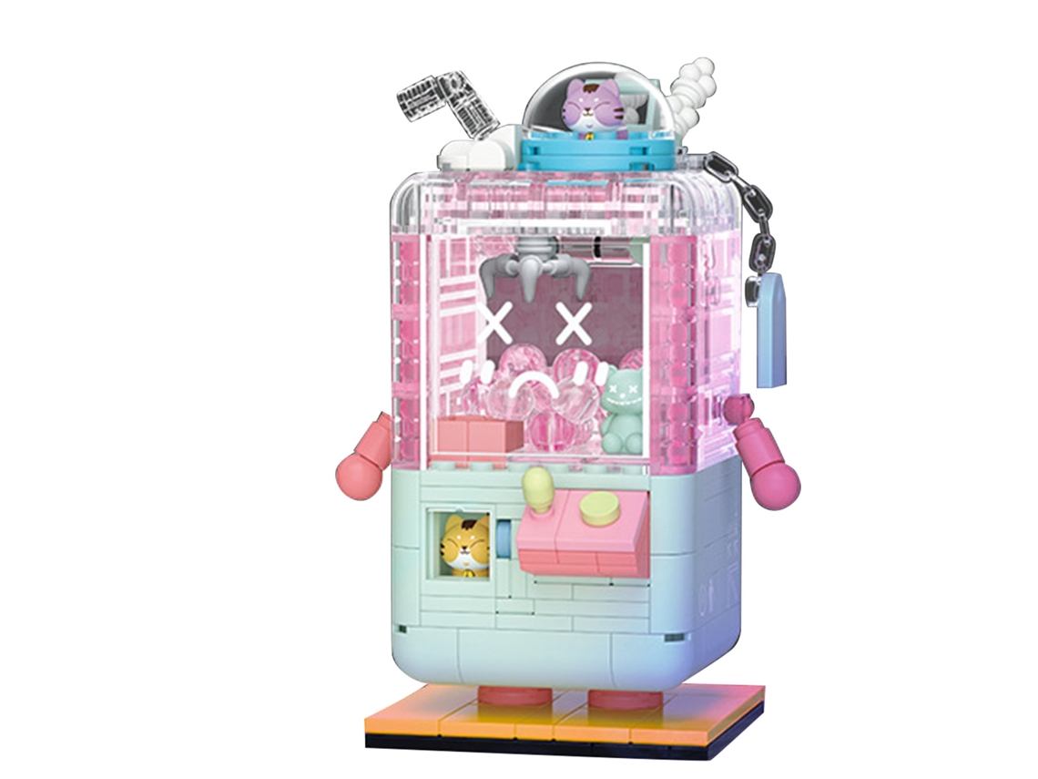 Baok-set Mini Máquina de Garras, Set de Bloques de Construcción para Muñecas, Juguete Educativo DIY para Niños, Verde Menta