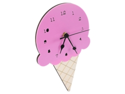 Reloj de pared GOKOCO con forma de helado, silencioso, estilo perchero.
