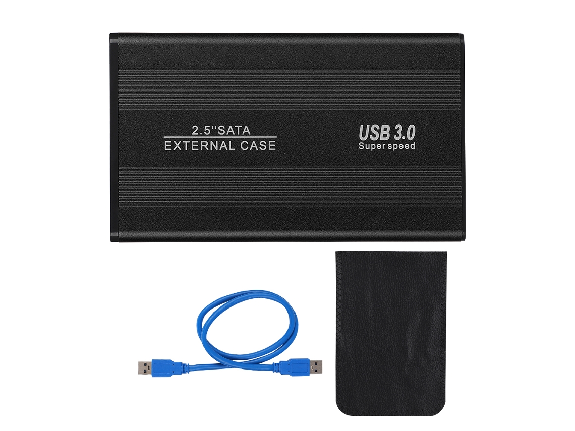 Disco Duro Externo Usb3.0 2tb 2.5 Pulgadas Metal Cepillado Para Portátil Negro