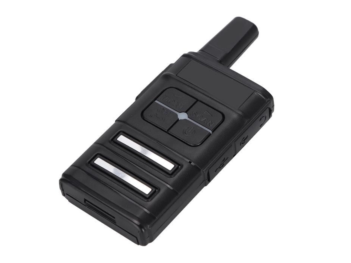 HURRISE Walkie Talkie VHF 400-470Mhz Mini Portátil UHF/VHF 16 Canales Radio FM Simplex Walkie Talkie UE 110-240V