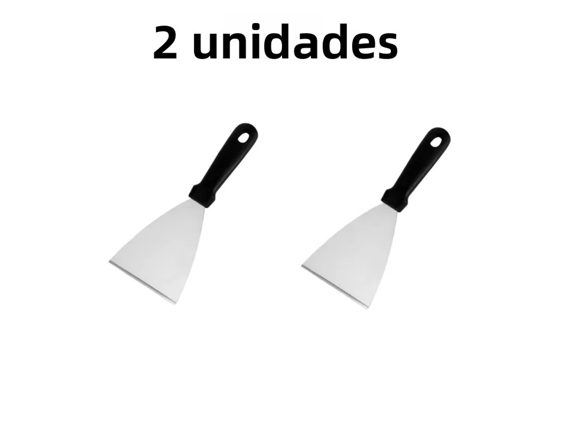 Parrilla y pala de acero inoxidable, resistentes al calor, ideales para preparar hamburguesas y tortillas. MDUG (tipo A, 2 piezas)