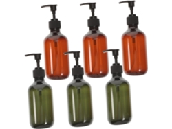 Juego De 6 Botellas Con Dosificador Para Loción Y Champú, Dispensador De Líquidos Con Bomba, Botella De Viaje.