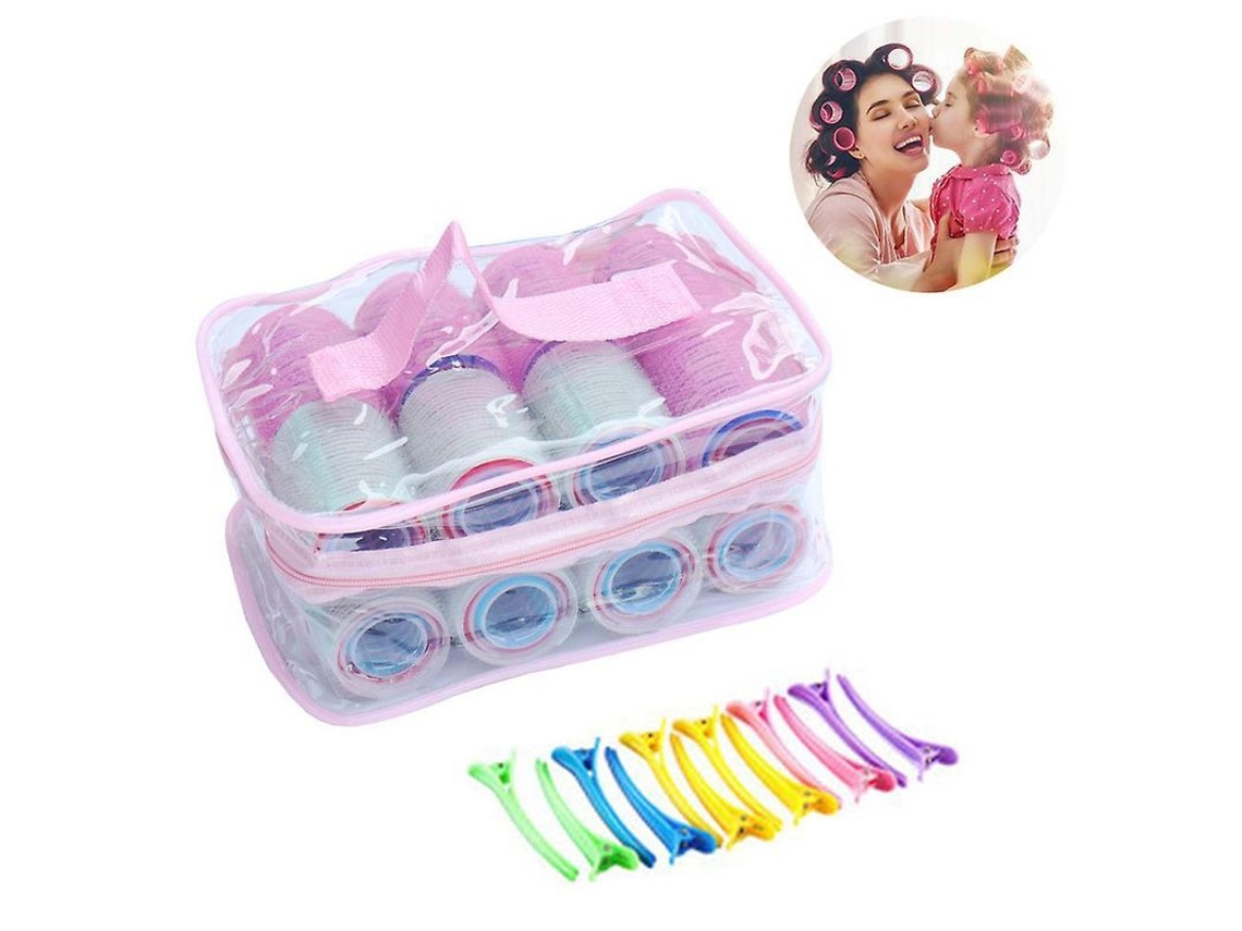 Juego De Rulos Para El Cabello Con Agarre Automático, Con Bigotes (s/m/l)