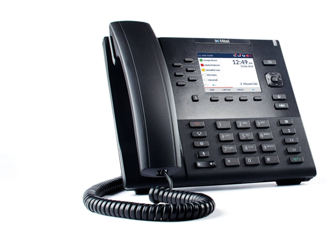 Teléfono fijo Con Cable MITEL C00002AAA-A negro