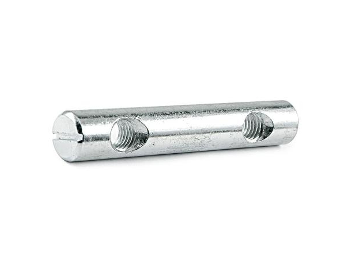 Tuerca embolo 2 agujero d12-60 m8 zincado i32
