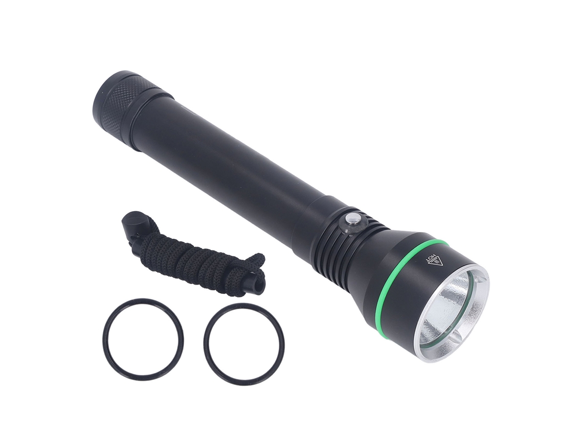 Linterna submarina LED ajustable Bj-Linterna de 3000 lm, resistente al agua IPX8, a prueba de golpes, sellada y estrecha para buceo y snorkel.