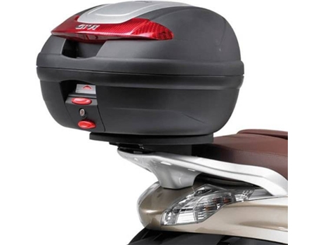 Fixación GIVI Traseira Tronco Monolock Piaggio Beverly 125Ie/300Ie/350 Negro