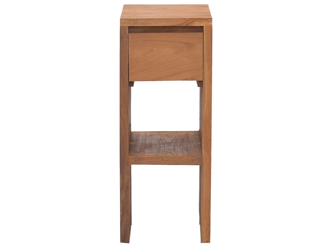 Mesita De Noche | Mesilla De Noche Madera Maciza De Teca 20x35x50 Cm Wsd926600
