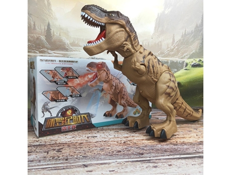 Los Niños Asombroso Juguete Eléctrico Del Dinosaurio Que Camina Del Aerosol, El Tir Anosaurio Rex Ponen El Huevo Chocolate