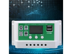 Controlador De Carga Solar Pwm De 60 A Y 12/24 V Con Doble Puerto Usb, Pantalla Lcd De Batería Y Regulador Inteligente.
