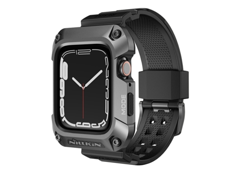 NILLKIN Ruidong Series Alloy + Correa de reloj inteligente de TPU integrada para Apple Watch Series 8 y 7 45 mm (gris)