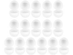 16 Ovos De Plástico Em Branco Para Encher, Pintar E Fazer Doces De Páscoa.