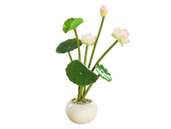 Bonsái de loto redondo, plantas artificiales para decoración de interiores. JEIIBRZUI