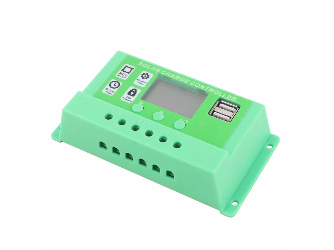 Controlador De Carga Solar Pwm Con Protección Múltiple Y Pantalla Lcd De 30 A Para Uso Residencial E Industrial.