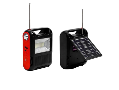 Altavoz Bluetooth SUN GOD Solar Fm Radio Outdoor Emergency Lamp With 3 Led Bulbs