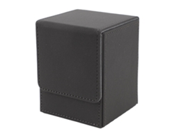 2026-caja Magnética Para Tarjetas De Juego De Cuero Pu Resistente A Rasguños, Almacena 100 Tarjetas, Vertical, Gris