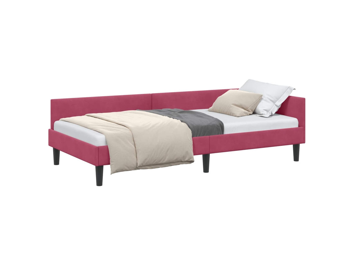 Maison Exclusive - Estructura De Cama En Esquina Rojo Vino 90 Cm X 200 Cm