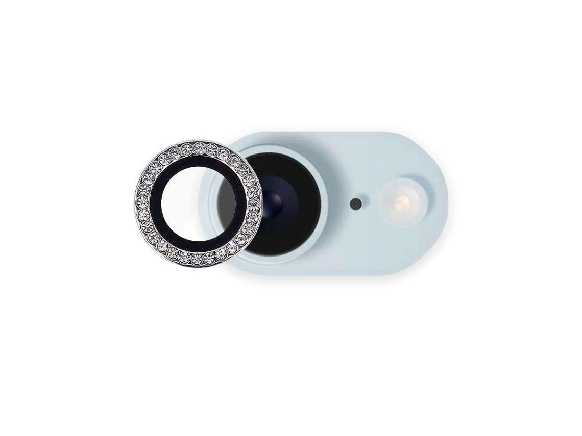 Cubre Objetivo Brillo Plata Para Iphone 17e
