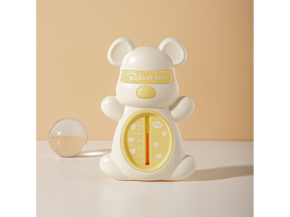 Termómetro de baño para bebés Yuysan, con forma de oso, para medir la temperatura del agua, de uso exclusivo en baños de bebés, color amarillo.