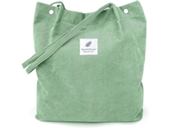 Bolso de pana para mujer, gran capacidad, reutilizable, con bolsillo interior, bolso de hombro adecuado para secadora de ropa.