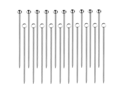 20 Brochetas De Acero Inoxidable 11cm Reutilizables Para Cócteles Frutas Comida Finger Antipasti Postres