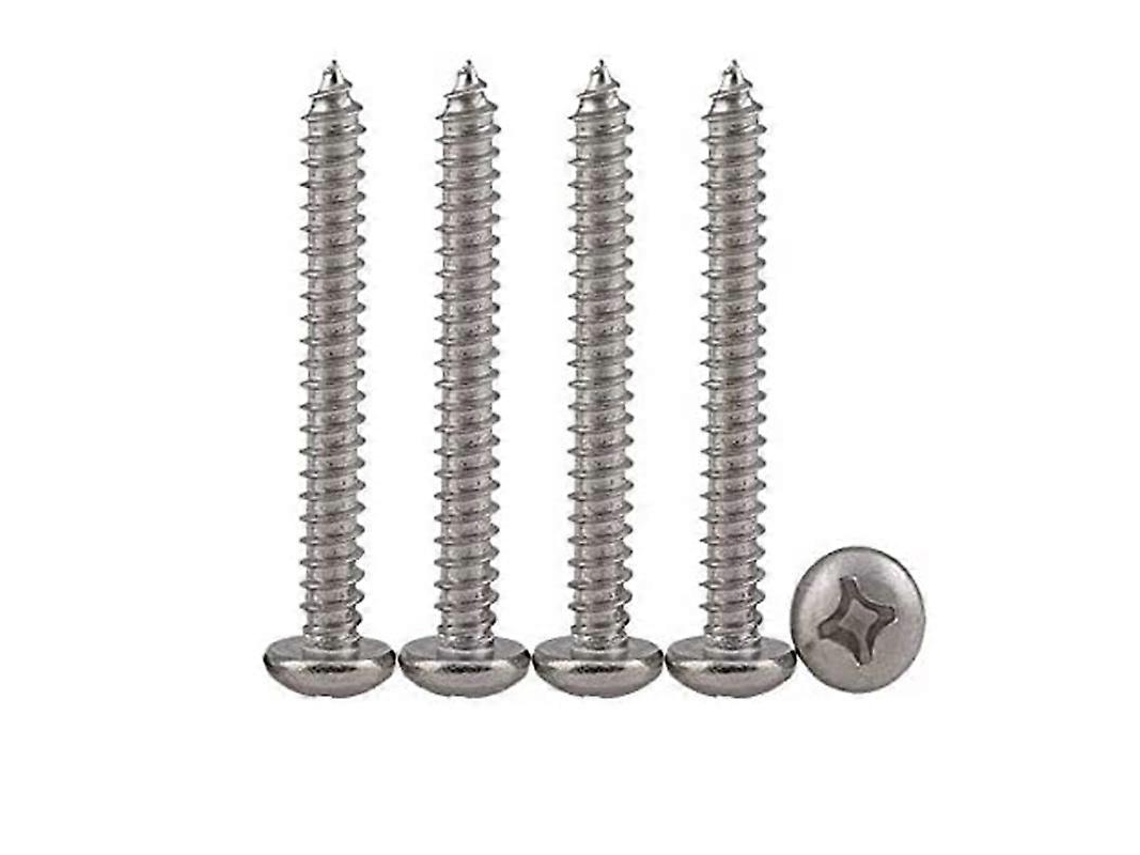 50 Tornillos Autoatacantes De Acero Inoxidable 304 Cabeza Plana Phillips M4 X 50 Para Reparaciones De Electrónica, Muebles Y Juguetes