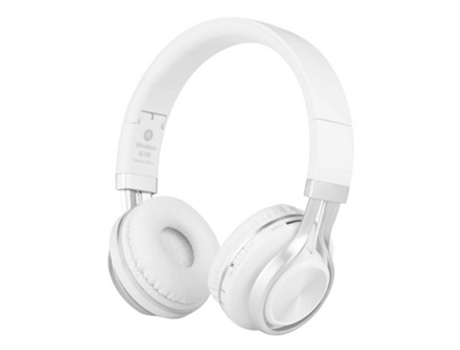 Auriculares Bluetooth Lx-B06 - Inalámbrico montado en la cabeza, plegable, plateado, blanco, estéreo, inalámbrico sobre la oreja con micrófono