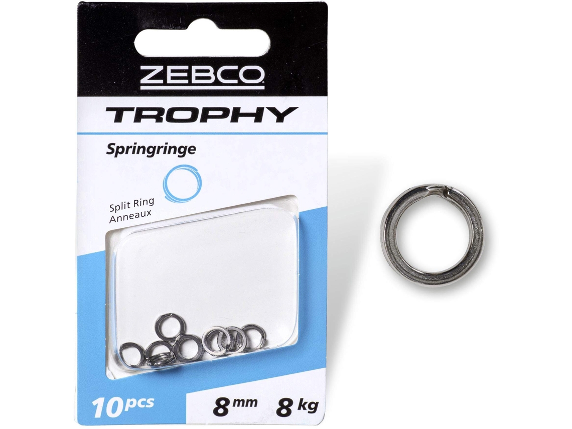 Juego de 10 piezas de anillos rotos ZEBCO Trophy 8 mm