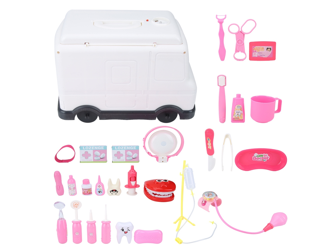 Conjunto De Juguetes De Plástico De Médico, Dentista Y Enfermera Para Juegos De Imitación Infantiles.