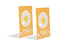 2 Piezas Reposapiés De Metal Antideslizante Estable Para Libros, Apoyo Estante Para Hogar Y Oficina Daisy