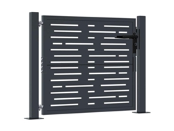 Maison Exclusive - Puerta De Jardín Antracita 100x100 Cm De Acero Con Diseño Cuadrado