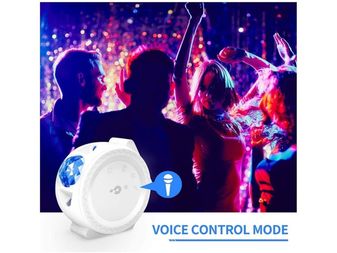 Luz Nocturna Infantil 3 En 1 Con Control Táctil Y Control De Voz Con Sombra Luna/estrella/aqua Adecuada Para Niños Adultos Regalo Blanco Yizhood