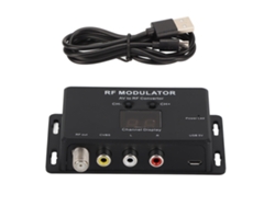 Modulador Rf Profissional Pal Ntsc Conversor Av Para Rf 21 Canais Para Set Top Box Dvr Dvd
