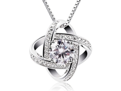 2026-47552-collar De Plata 925 Para Mujer Con Piedra Zirconia Cúbica 5a Colgante Géminis