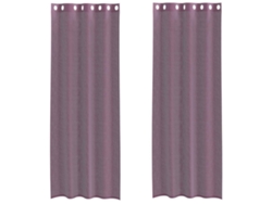 Maison Exclusive - Cortinas De Gasa Con Ojales 2 Uds Morado 140x260 Cm