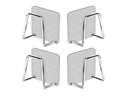 Soporte Para Esponjas De Cocina, 4 Piezas, Acero Inoxidable 304, Adhesivo Fuerte, Multifuncional, Ahorra Espacio.