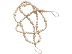 Colgante Nórdico Cuentas Madera Hecho Cuerda Beige Elegante Delicado Elemento Decorativo Hogar Redondas 12 16