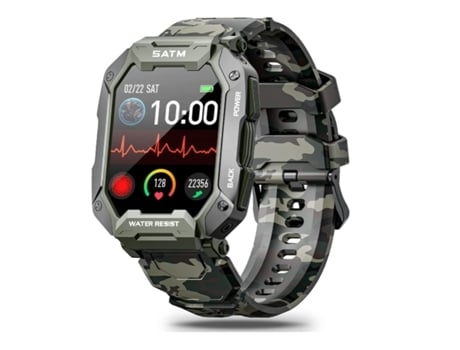 Reloj Inteligente para Smartwatch para teléfonos Android y Compatible con iPhone AUJEZON Green Music Blood Pressure Fitness Tracker