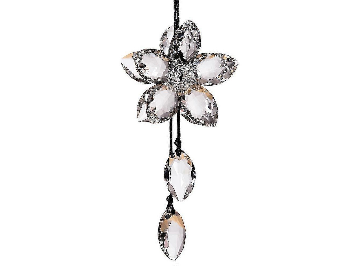 Flor de cristal colgante, decoración de cristal para el hogar, el jardín o el coche, colgante creador de arcoíris